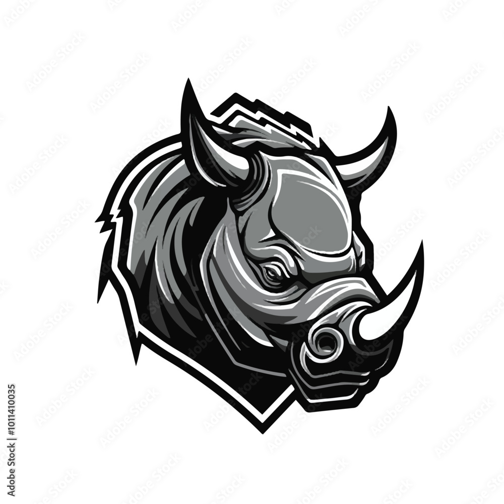 Rhinus Esport Logo in Vector Style with Black and White Background and Thicker Outline
Rhinus Esport Logo in Vector Style with Black and White Background and Thicker Outline