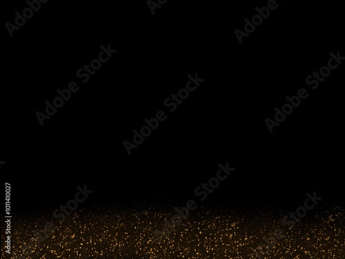 Obraz na płótnie Black background with gold glitter. w salonie