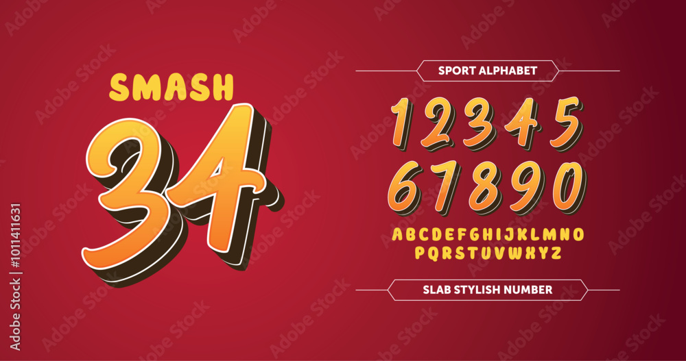 Smash 34: Bold yellow numbers fading into red with a subtle dark outline, creating a gritty, daring look. Perfect for jerseys, motor racing, or car decals. Adds a fearless touch to any racing design. Smash 34: Bold yellow numbers fading into red with a subtle dark outline, creating a gritty, daring look. Perfect for jerseys, motor racing, or car decals. Adds a fearless touch to any racing design.