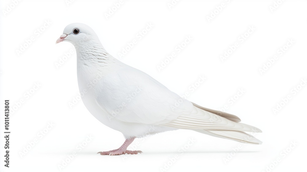 stunning dove displays its pristine white feathers and delicate features as it stands alone, embodying peace and tranquility in a serene setting. stunning dove displays its pristine white feathers and delicate features as it stands alone, embodying peace and tranquility in a serene setting.