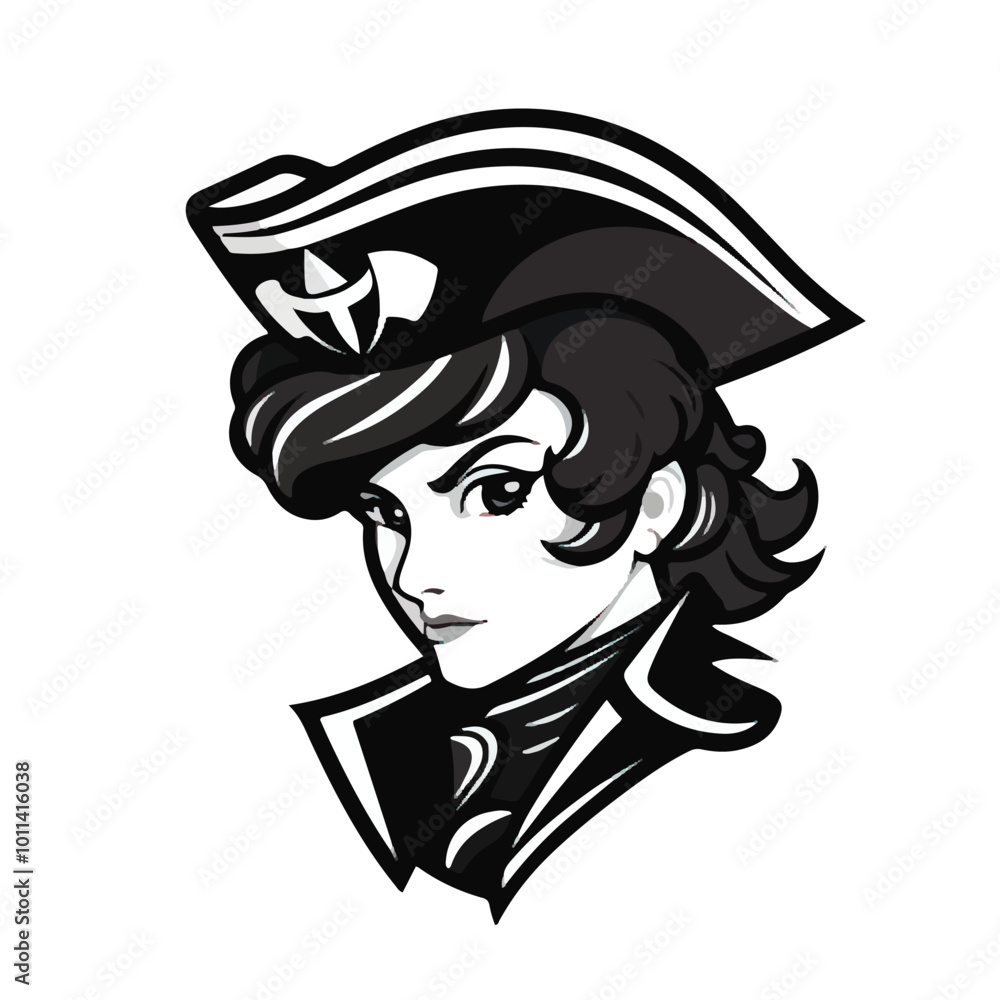 Sailor Esport Logo Vector with Thicker Outline on Black and White Background
Sailor Esport Logo Vector with Thicker Outline on Black and White Background