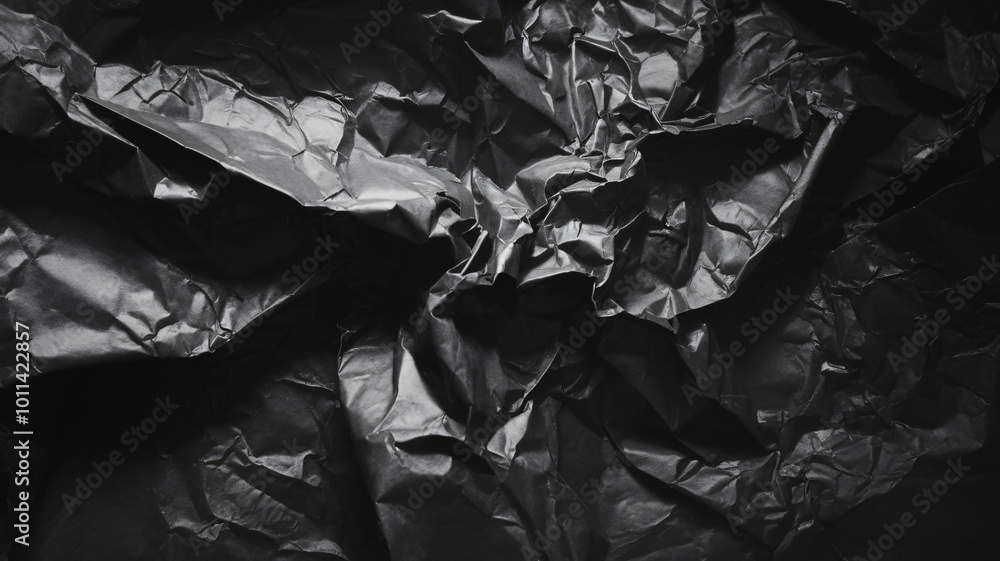 crumpled black paper poster texture abstract background crumpled black paper poster texture abstract background