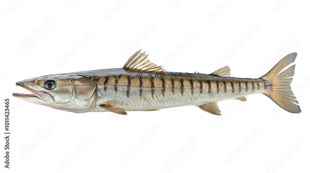 Barracuda fish isolated on white transparent Barracuda fish isolated on white transparent