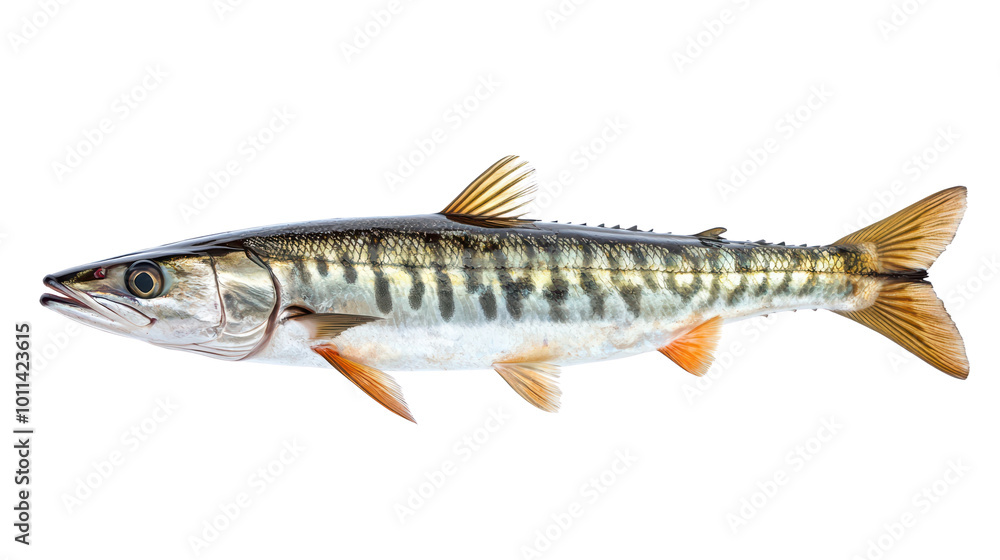 Barracuda fish isolated on white transparent Barracuda fish isolated on white transparent