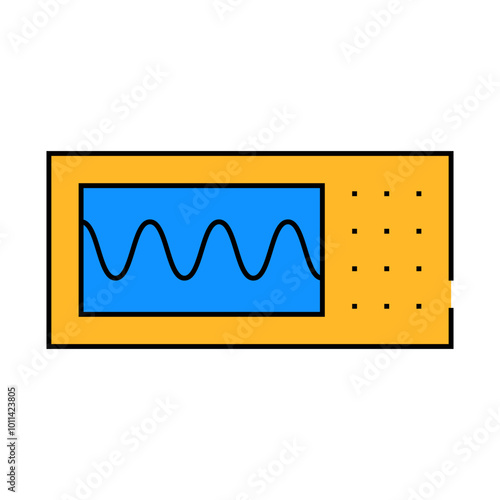 oscilloscope measuring equipment line icon vector. oscilloscope measuring equipment sign. isolated symbol illustration