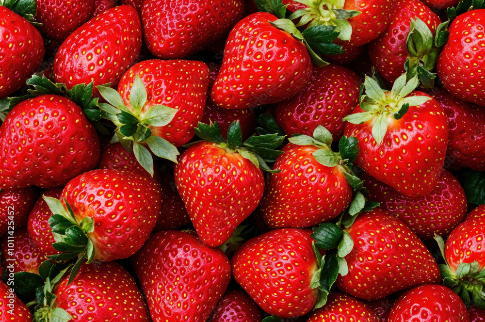 Fresh red strawberries forming a delicious background Fresh red strawberries forming a delicious background