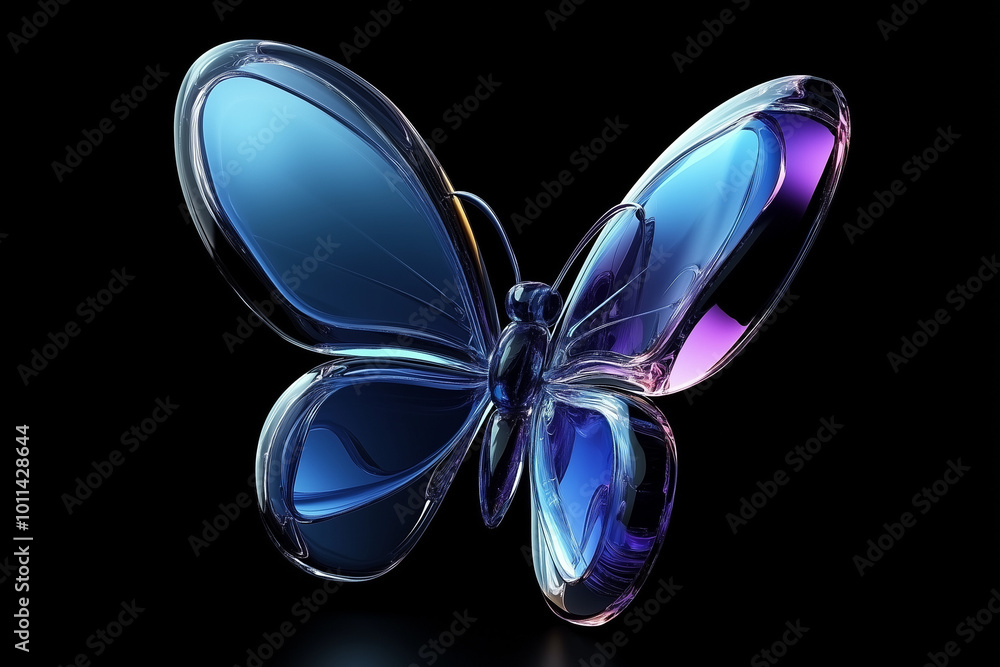 Fototapeta premium butterfly on black