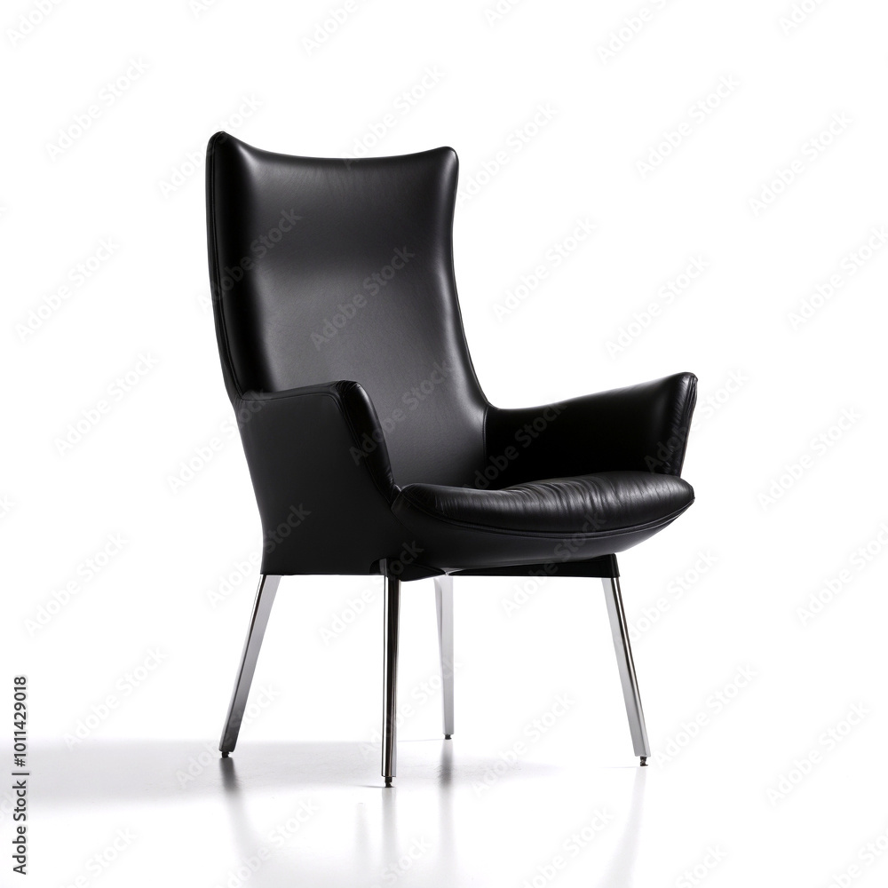 Modern black designer chair on white background Modern black designer chair on white background