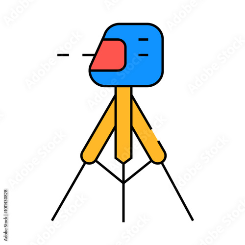 laser level measuring equipment line icon vector. laser level measuring equipment sign. isolated symbol illustration