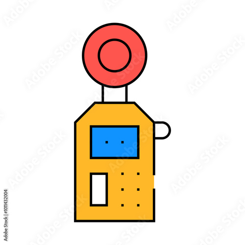 noise meter measuring device line icon vector. noise meter measuring device sign. isolated symbol illustration