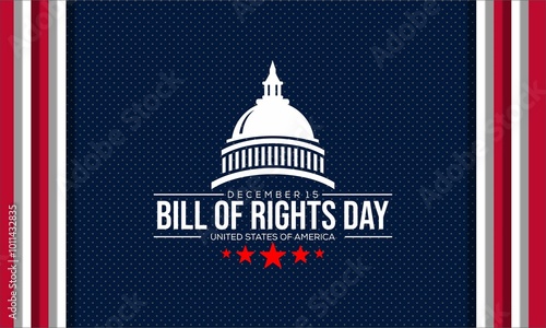 Wallpaper Mural  Bill of Rights Day in the United States, December 15. Background, banner, card, poster design. Torontodigital.ca