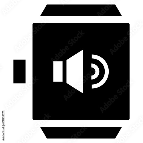 Smartwatch Sound Max solid black icon