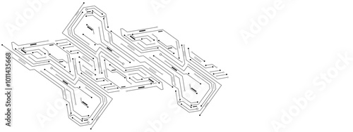 Vector abstract technology on white background, Abstract technology circuit diagram on white background.