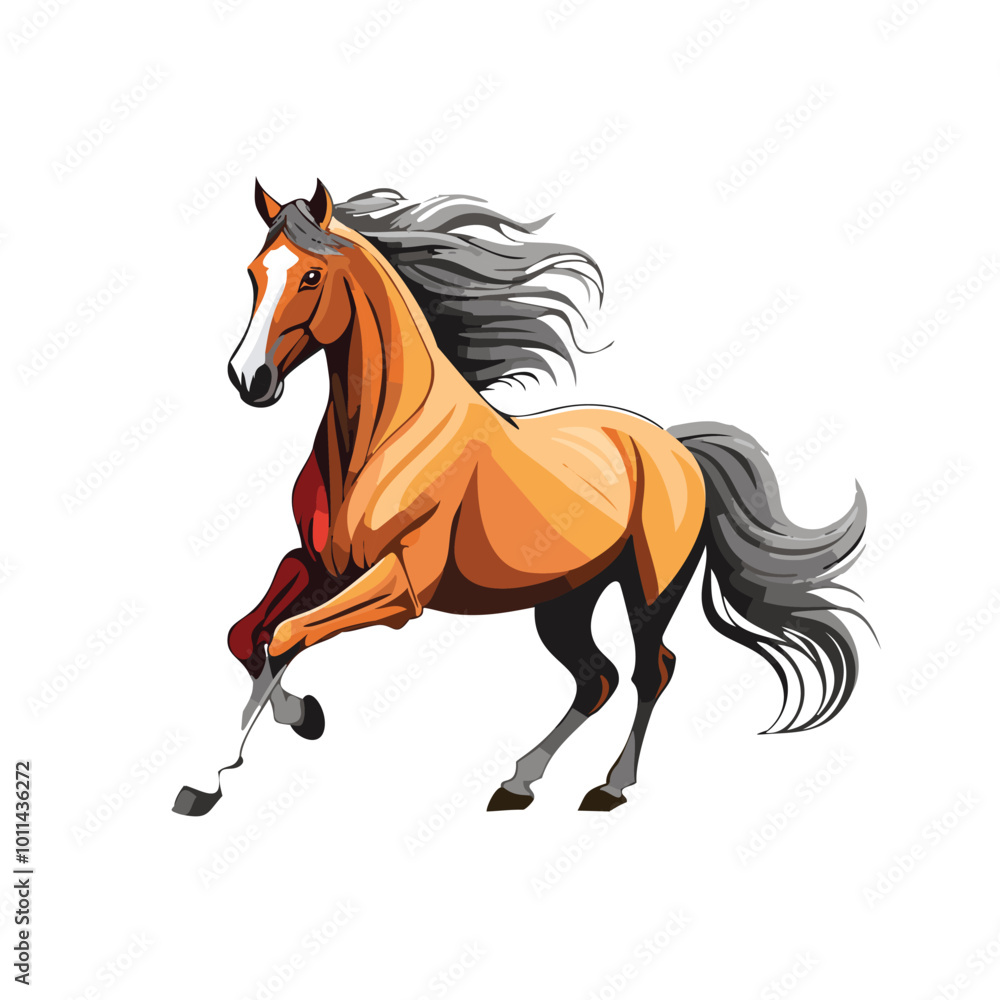 Majestic horse in a full gallop, bold lines, dynamic Majestic horse in a full gallop, bold lines, dynamic