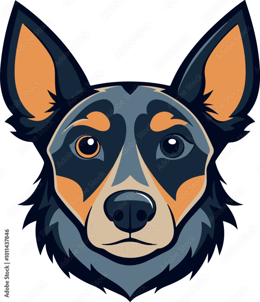 Cute Dog Head Vector Illustration – High-Quality Pet Design Cute Dog Head Vector Illustration – High-Quality Pet Design