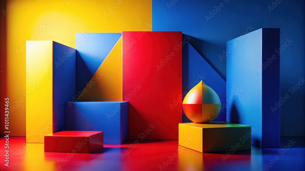 Geometric Minimalism Abstract Shapes and Clean Lines in Primary Colors for Ambient Soundscapes Geometric Minimalism Abstract Shapes and Clean Lines in Primary Colors for Ambient Soundscapes