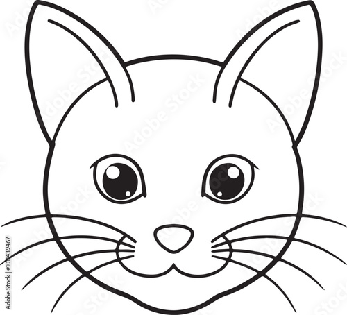 realistic cat head vector – customizable pet illustration
