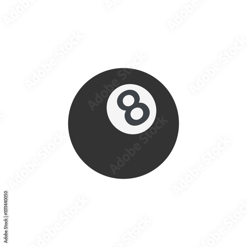 Pool 8 ball icon. Vector illustration design.