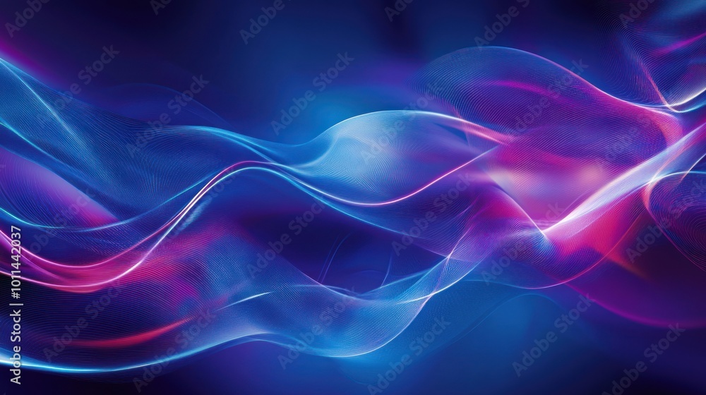 Abstract waves of blue and pink light create a dynamic, ethereal background. Abstract waves of blue and pink light create a dynamic, ethereal background.