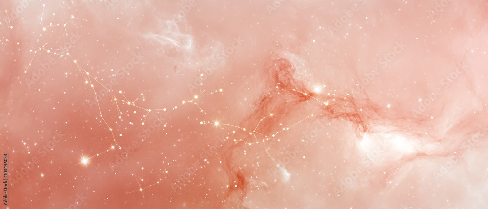 Fototapeta premium A pink background with stars and a white star