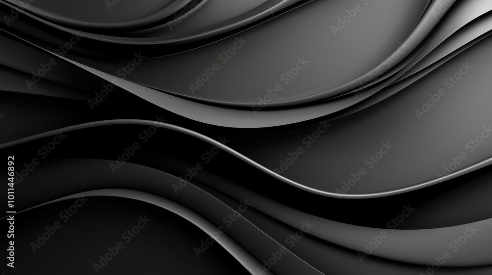 Abstract black background with soft, flowing waves and gradients, creating an elegant, minimalistic look for modern designs. Abstract black background with soft, flowing waves and gradients, creating an elegant, minimalistic look for modern designs.