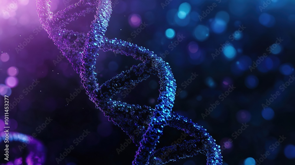 Dark abstract background image, life sciences and genomics using purple blue and black colors
Dark abstract background image, life sciences and genomics using purple blue and black colors