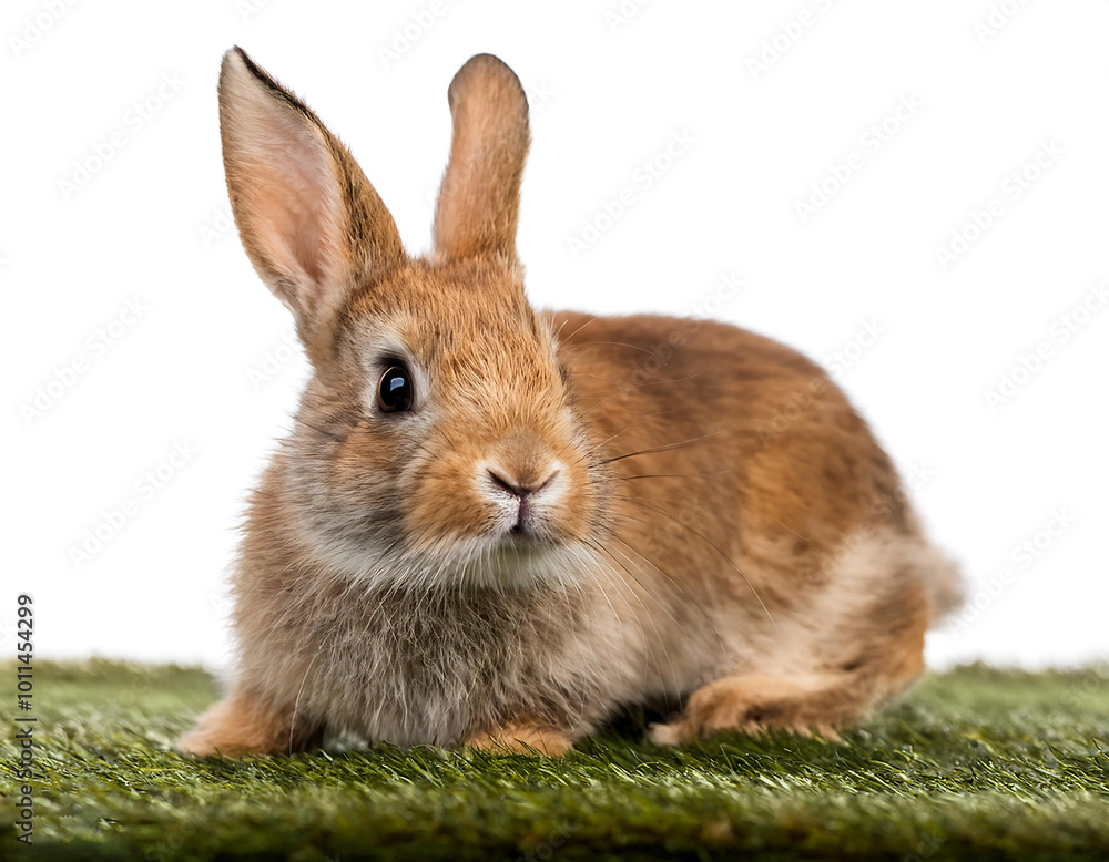 Fototapeta premium rabbit on white