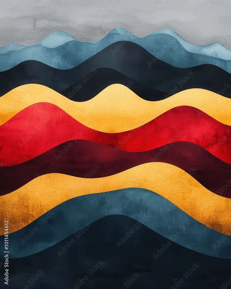 Abstract wave pattern featuring vibrant colors and textures, creating a dynamic visual effect for modern design projects Abstract wave pattern featuring vibrant colors and textures, creating a dynamic visual effect for modern design projects