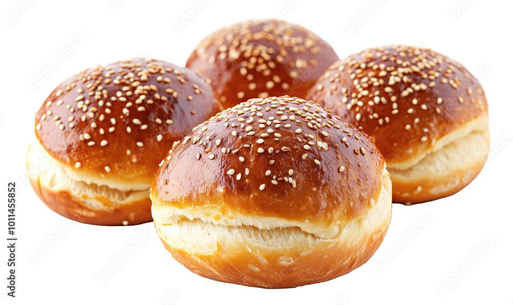 Fresh baked buns pretzel with sesame seeds Transparent PNG Fresh baked buns pretzel with sesame seeds Transparent PNG