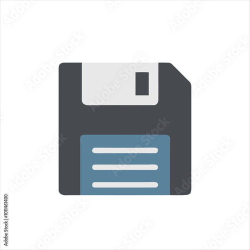 Floppy Disk Icon Symbolizing Storage and Data Backup.