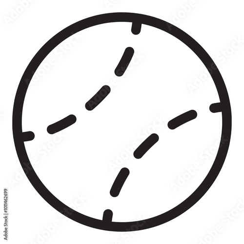 Baseball icon in outline style. Simple sports symbol vector illustration — pixel-perfect icon.
