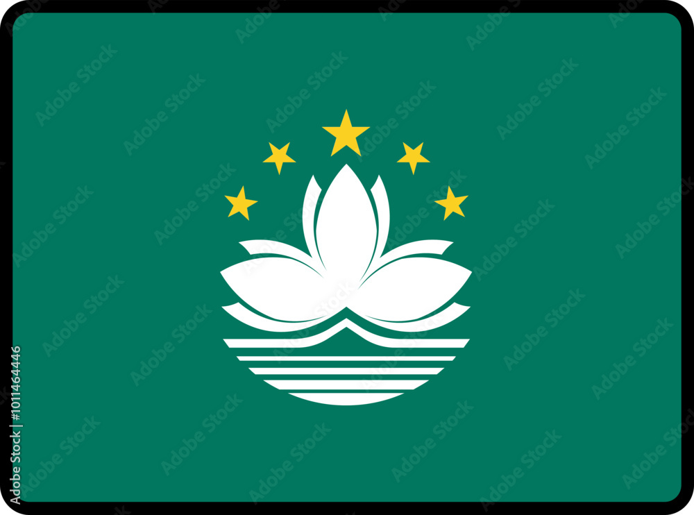 Macau Flag Smooth rectangle icon Macau Flag Smooth rectangle icon