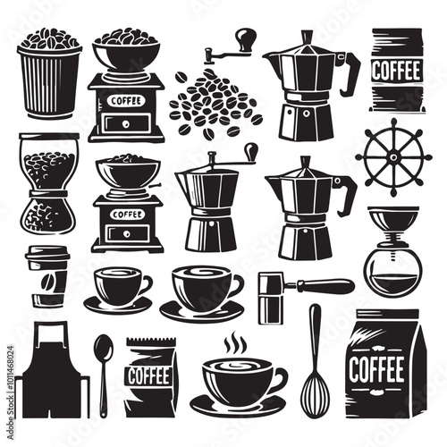 Coffee Maker and Accessories Icons