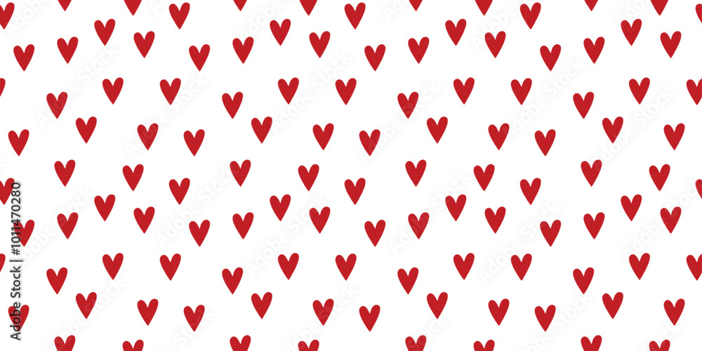 Seamless Red heart pattern and background vector illustration. Flat Cartoon Romantic Template for Textile, Fabric, Valentine day decoration, Gift Wrapping Paper. February season Love Graphic Art. Seamless Red heart pattern and background vector illustration. Flat Cartoon Romantic Template for Textile, Fabric, Valentine day decoration, Gift Wrapping Paper. February season Love Graphic Art.