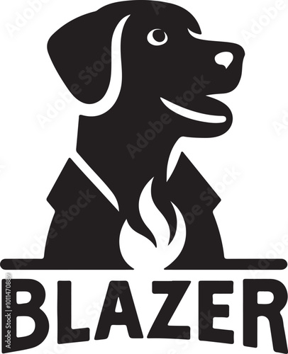 Dog silhouette. Vector silhouette of dog on white background.