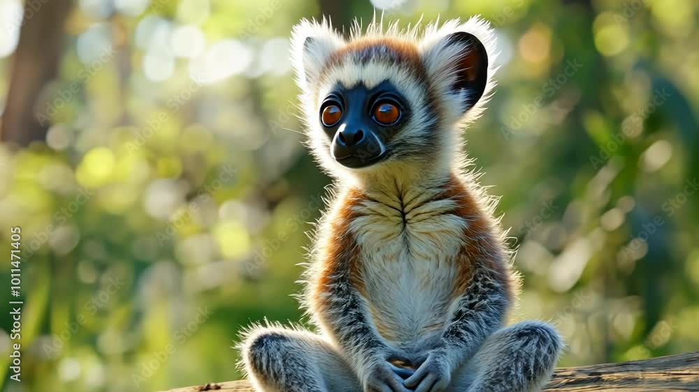 Curious Lemur in the Forest Curious Lemur in the Forest