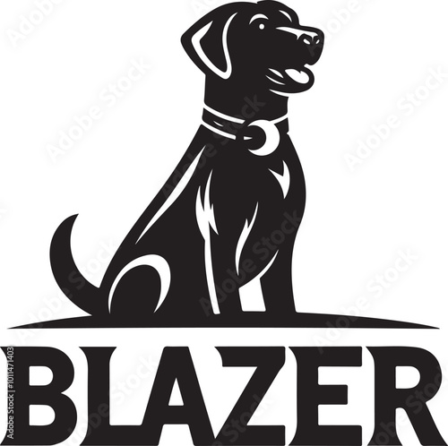 Dog silhouette. Vector silhouette of dog on white background.