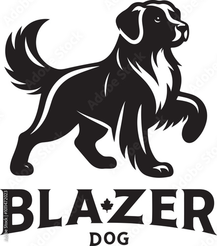 Dog silhouette. Vector silhouette of dog on white background.