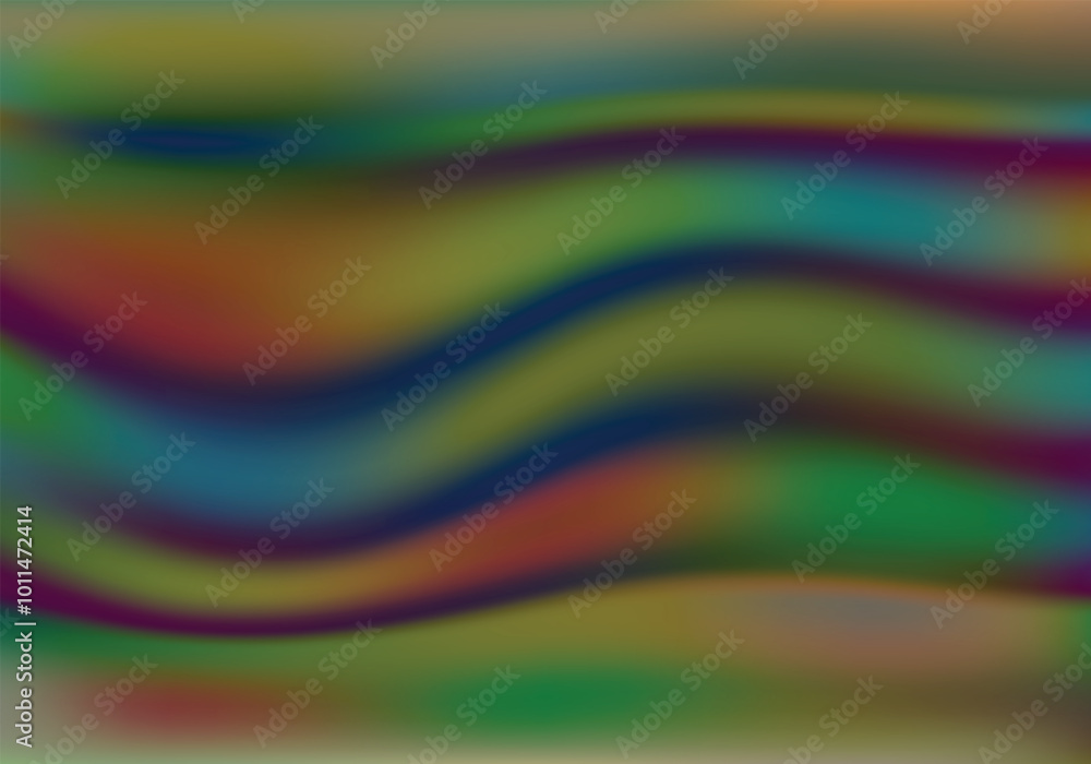 Obraz premium Wavy gradient multi color vector illustration