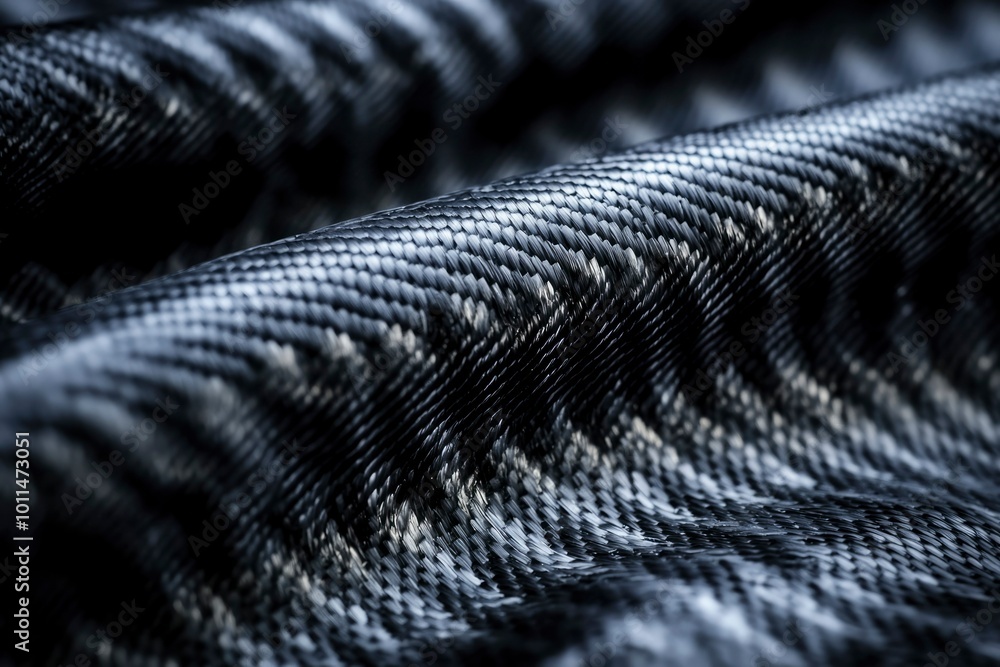 custom made wallpaper toronto digitalClose-up of a Black and White Carbon Fiber Fabric with a Woven Pattern