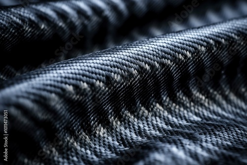 Wallpaper Mural Close-up of a Black and White Carbon Fiber Fabric with a Woven Pattern Torontodigital.ca