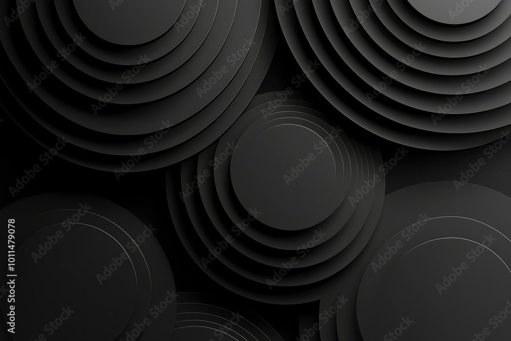 Abstract Black and White Circular Design Abstract Black and White Circular Design