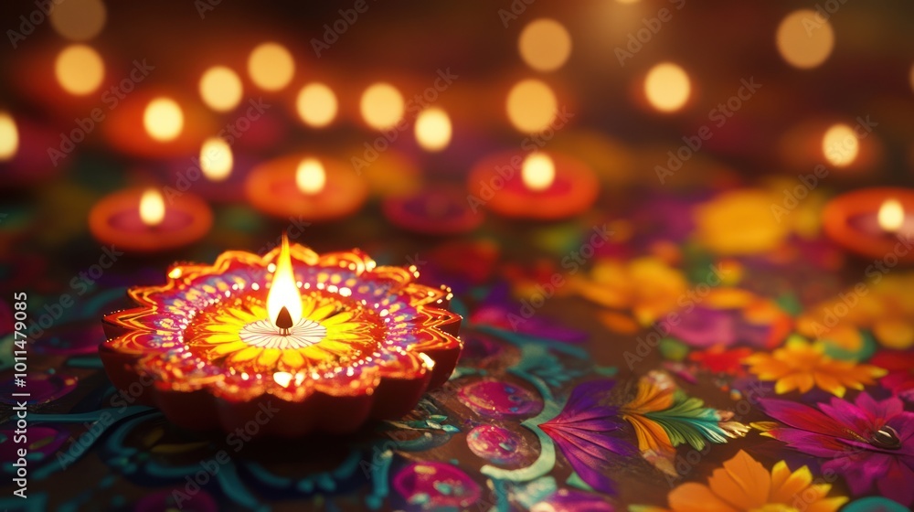 A bold and colorful Diwali banner featuring traditional Indian patterns, fireworks, and diya lamps. The celebratory design captures the essence of Diwali. Ideal for promotions or event announcements A bold and colorful Diwali banner featuring traditional Indian patterns, fireworks, and diya lamps. The celebratory design captures the essence of Diwali. Ideal for promotions or event announcements