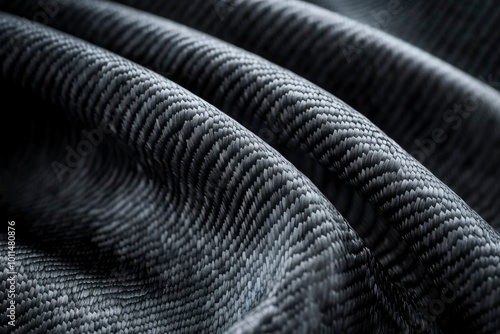 Wallpaper Mural Close-up of Black Carbon Fiber Fabric with a Wavy Texture Torontodigital.ca