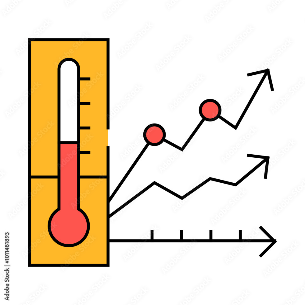 global warming line icon vector. global warming sign. isolated symbol illustration global warming line icon vector. global warming sign. isolated symbol illustration