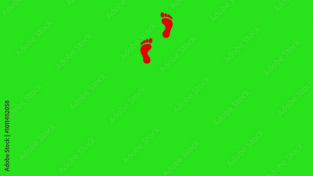 Feet loader loop animation. 4K resolution animation. Human foot print walk animation .Footsteps sign or icon animation Feet loader loop animation. 4K resolution animation. Human foot print walk animation .Footsteps sign or icon animation