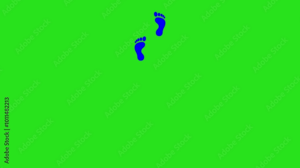 Feet loader loop animation. 4K resolution animation. Human foot print walk animation on green screen. Footsteps sign or icon animation. Feet loader loop animation. 4K resolution animation. Human foot print walk animation on green screen. Footsteps sign or icon animation.