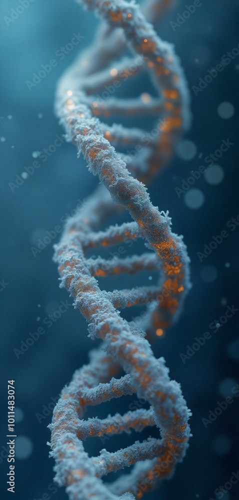 Fototapeta premium a close up of a dna strand