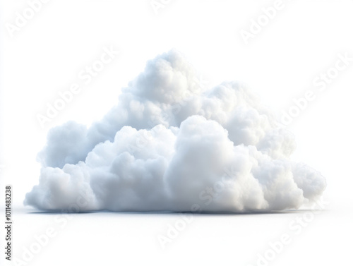 Fluffy white clouds floating serenely against a bright background on a clear day