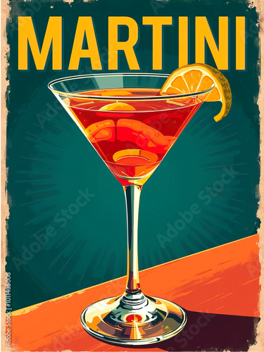 vintage martini poster